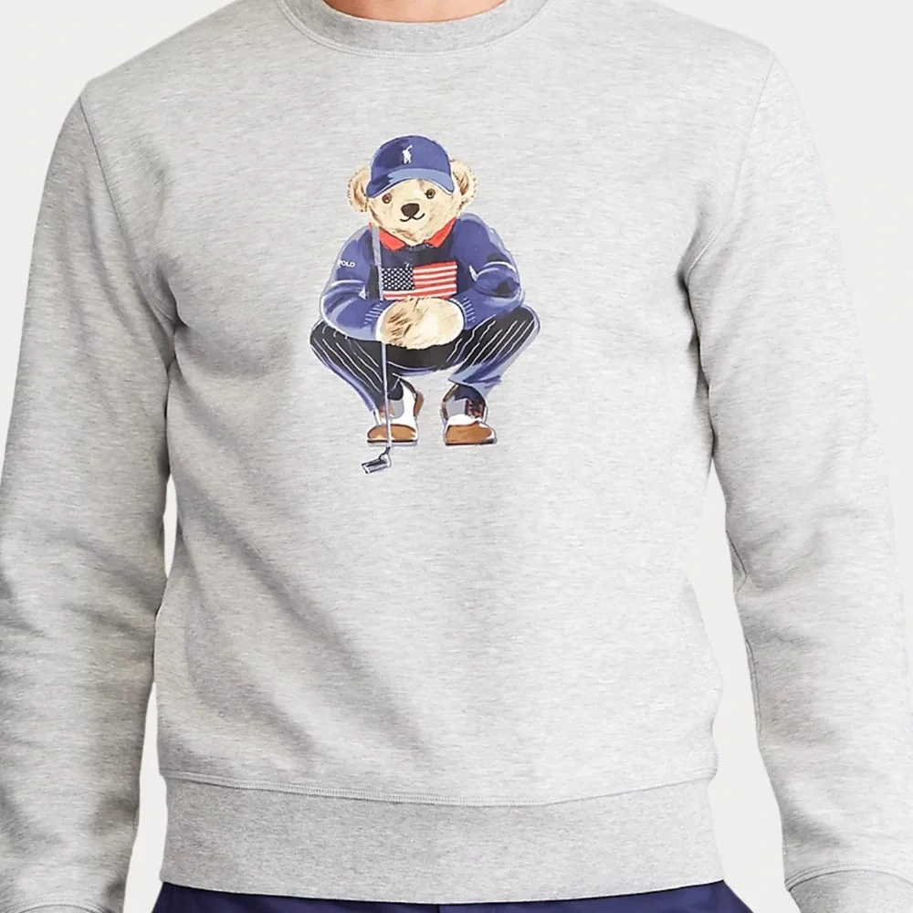 Polo by Ralph Lauren Gray Sweatshirt with Blue Graphic - Picture 5 of 9